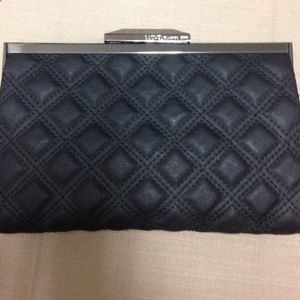 Rachel Roy Black Quilted Clutch